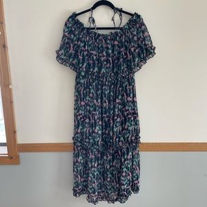 River Island off the shoulder midi dress, size US 14 (UK 18)